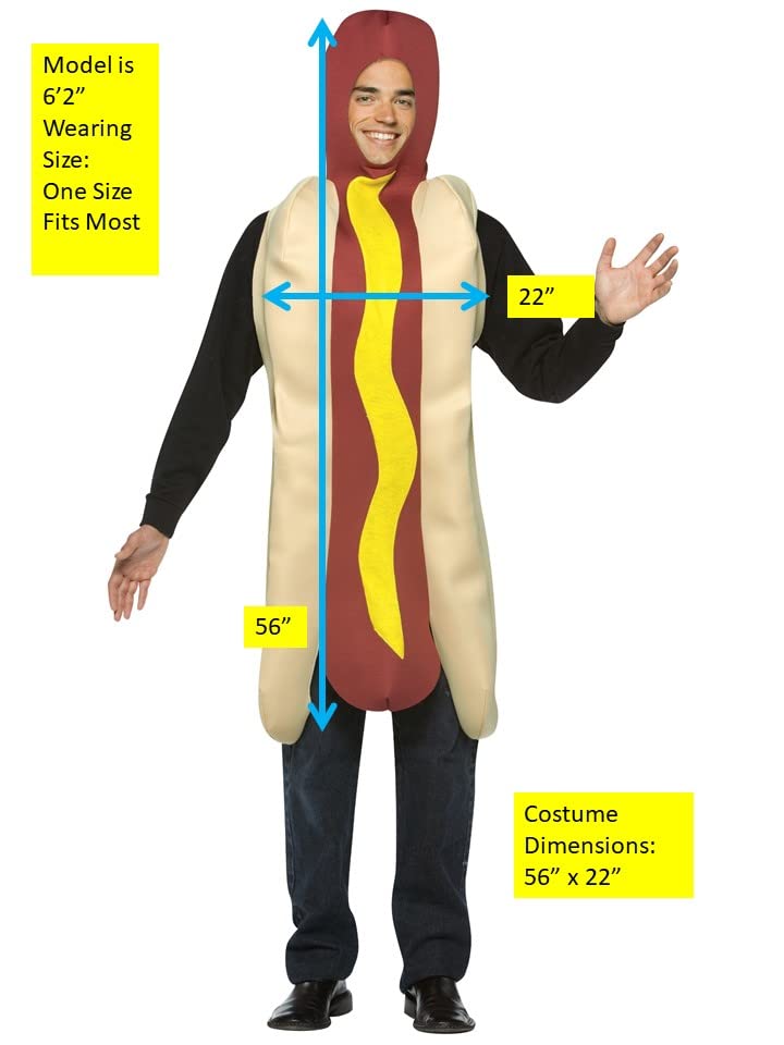 Rasta Imposta Lightweight Hot Dog Costume, Multi-Colored, One Size - Image 4
